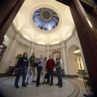 Students in Carnegie Building, Laurier Brantford