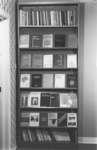 Wilfrid Laurier University Press publications on a bookcase