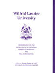 Wilfrid Laurier University fall convocation program, 1997