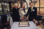 Cake cutting at Wilfrid Laurier University alumni reunion, 1999