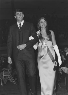 Miss Canadian University Queen Pageant contestant and her escort