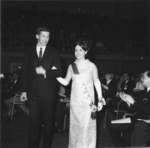 Miss Waterloo Lutheran University 1968 and her escort