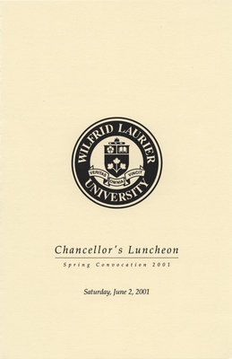 Chancellor's Luncheon program, June 2, 2001