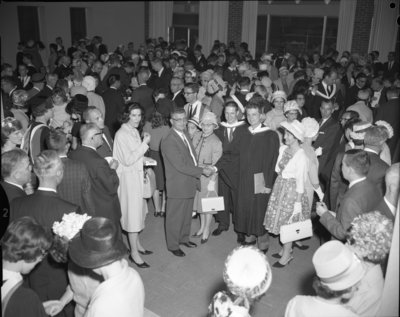 Waterloo Lutheran University spring convocation reception, 1963