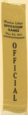 Official ribbon, 1947 Waterloo College Invitation Games