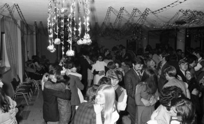 Waterloo Lutheran University women's residence Christmas party, 1970