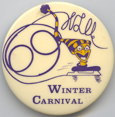 Waterloo Lutheran University 1969 Winter Carnival button