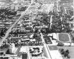 Aerial view of Wilfrid Laurier University, 1980