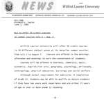053-1986 : WLU to offer 30 credit courses at summer session July 2 - Aug. 7
