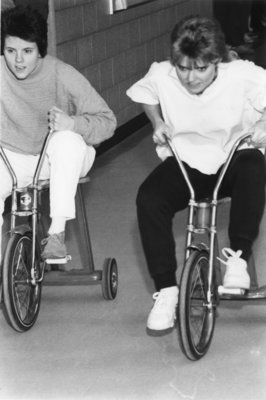 Wilfrid Laurier University winter carnival tricycle race, 1988