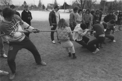 Tug-of-war at Winter Carnival 1989