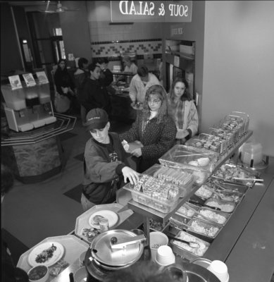 Students in Dining Hall, Wilfrid Laurier University