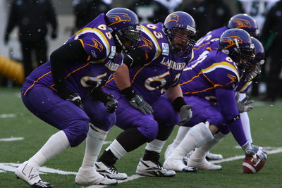 Wilfrid Laurier University football players during the 2005 Vanier Cup national championship game