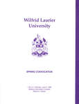 Wilfrid Laurier University spring convocation program, June 6, 1998