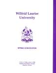 Wilfrid Laurier University spring convocation program, June 4, 1999