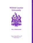Wilfrid Laurier University fall convocation program, 1999