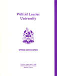 Wilfrid Laurier University spring convocation program, June 2, 2000