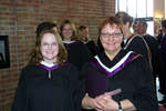 Two women at Laurier Brantford spring convocation 2004