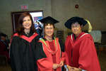 Three women at Laurier Brantford spring convocation 2004