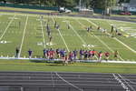 Wilfrid Laurier University football team practicing at University Stadium