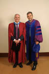 Rowland Smith and Leo Groarke at Laurier Brantford spring convocation 2004