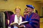 Maude Barlow and John Metcalfe at Laurier Brantford spring convocation 2004