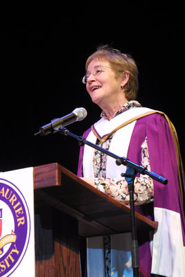 Maude Barlow at Laurier Brantford spring convocation 2004