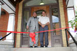 Ron Dupuis and Shawkey Fahel during the opening ceremony of Wilkes House Residence, Laurier Brantford