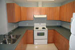 Kitchen in Wilkes House Residence suite, Laurier Brantford