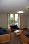 Living room in Wilkes House Residence suite, Laurier Brantford