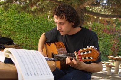 Man playing guitar, Wilfrid Laurier University