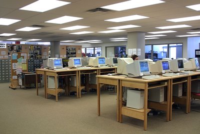 Computer terminals, Wilfrid Laurier University Library