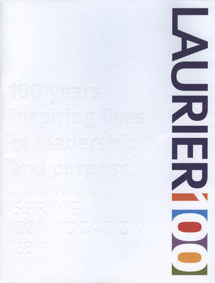 Wilfrid Laurier University spring convocation program, 2011