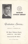 Waterloo Lutheran Seminary graduation service for Roseville L. P. Burgoyne, 1955