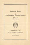 Graduation Service of the Evangelical Lutheran Seminary of Canada, 1952