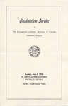 Graduation service the Evangelical Lutheran Seminary of Canada, 1953