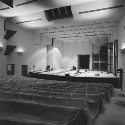 Construction of the Aird Centre recital hall