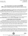 57a-1995 : The Concubine's Children wins $3,000 1995 Edna Staebler Award for Creative Non-fiction