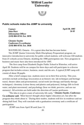 34-1997 : Public schools make the JUMP to university