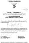 51-1998 : The 25th anniversary Easton-McCarney Memorial Lecture