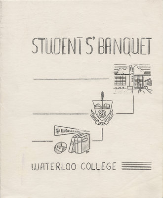 Waterloo College Students' Banquet program, 1955