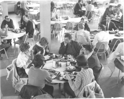 Students in Dining Hall, Waterloo Lutheran University