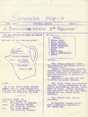 Seminette news, vol. 1, June 1962