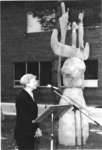 Unveiling of "River riders" sculpture in the Wilfrid Laurier University quadrangle