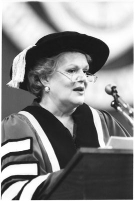 Maureen Forrester at Wilfrid Laurier University spring convocation 1986