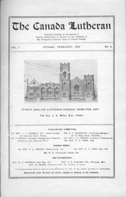 The Canada Lutheran, vol. 1, no. 8, February 1913