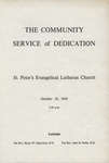 The community service of dedication of St. Peter's Evangelical Lutheran Church, October 1968