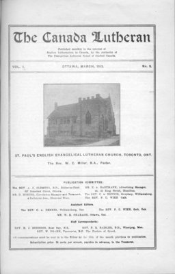 The Canada Lutheran, vol. 1, no. 9, March 1913