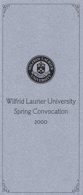 Wilfrid Laurier University 2000 spring convocation invitation