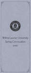 Wilfrid Laurier University 2000 spring convocation invitation
